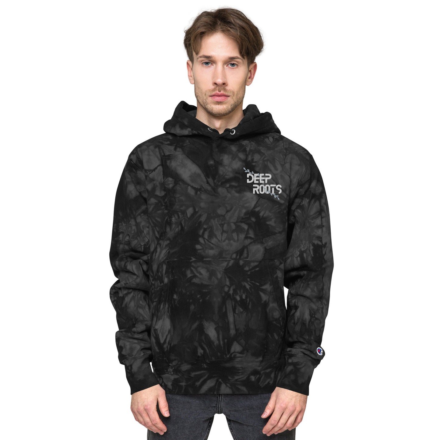Unisex Embroidered Champion tie-dye hoodie
