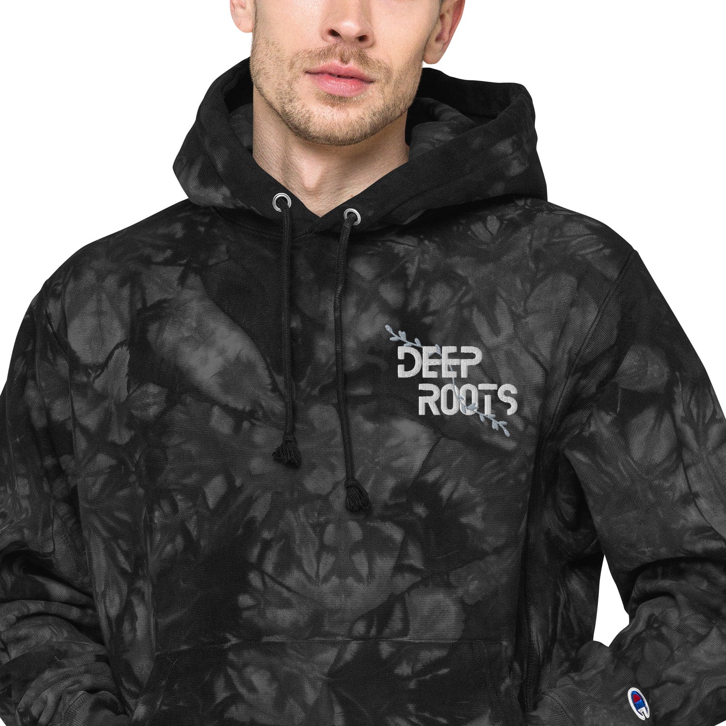 Unisex Embroidered Champion tie-dye hoodie