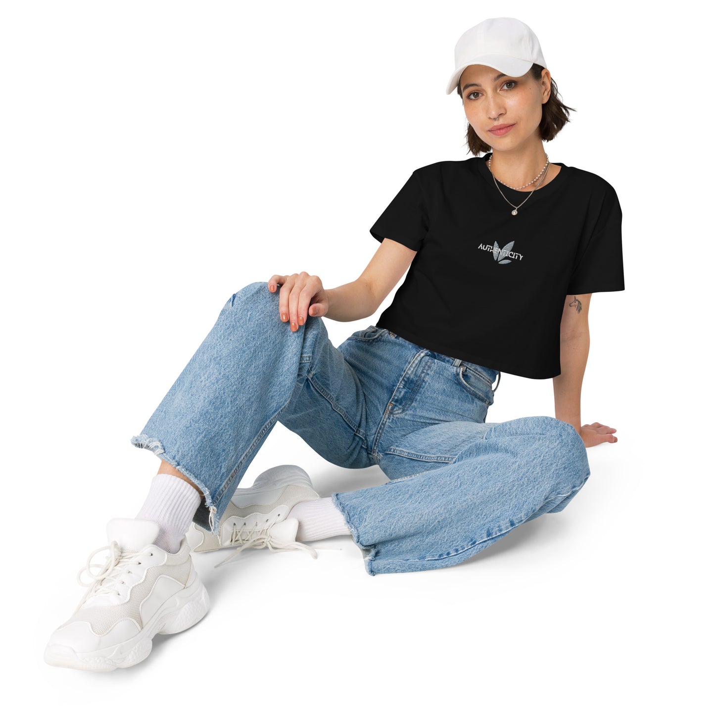Embroidered Authenticity Crop Top