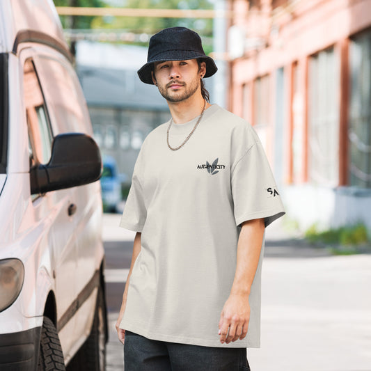 Embroidered Oversized faded t-shirt